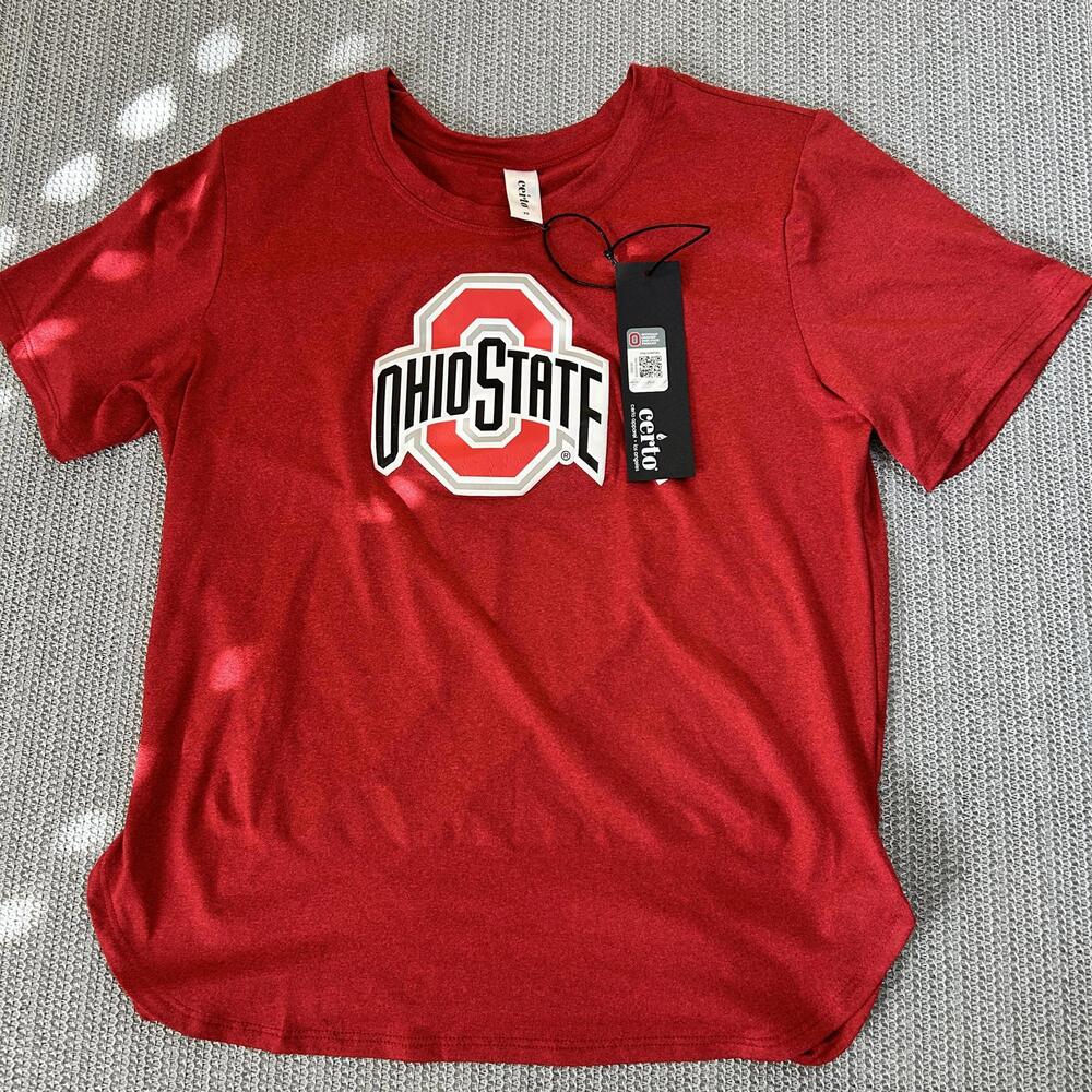 Women's Ohio State Buckeyes NCAA Red Fan Shirt - Certo -‎ Size XS
